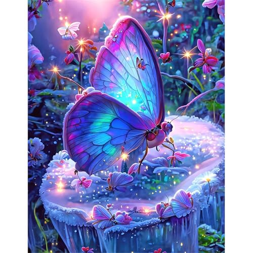 Puzzle 700 Teile,Puzzle für Erwachsene,Verträumter Blauer Schmetterling Puzzles Lernspiel Herausforderung Spielzeug,Kunsthandwerk für Heimdekoration Unterhaltungsspiel - mit Rahmen von Cekog
