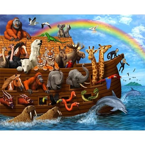 Regenbogenboottiere - Puzzles für Erwachsene,Puzzle 300 Teile, Puzzle 40x28 cm DIY - Puzzles für Heimdekoration, Familienpuzzle für Erwachsene und Kinder von Cekog