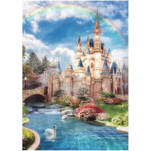 Regenbogenschloss - Puzzles für Erwachsene,Puzzle 700 Teile, Puzzle 38x52 cm DIY - Puzzles für Heimdekoration, Familienpuzzle für Erwachsene und Kinder von Cekog