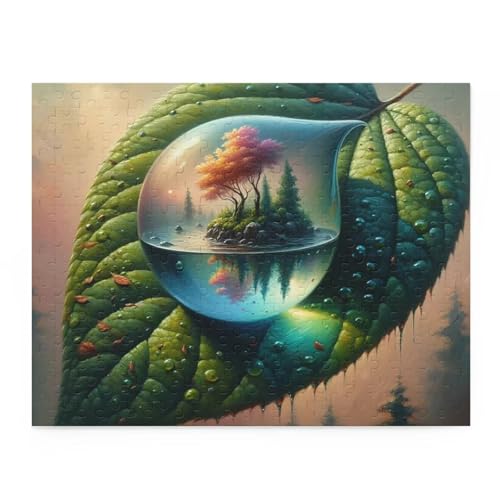 Regentropfenblatt - Puzzles für Erwachsene,Puzzle 120 Teile, Puzzle 25x20 cm DIY - Puzzles für Heimdekoration, Familienpuzzle für Erwachsene und Kinder Regentropfenblatt - Puzzles für Erwachsene,Puzzle 120 Teile, Puzzle 25x20 cm DIY - Puzzles für Heimdekoration, Familienpuzzle für Erwachsene und Kinder von Cekog