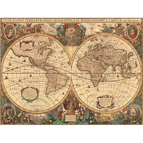 Retro-Weltkarte - Puzzles für Erwachsene,Puzzle 300 Teile, Puzzle 40x28 cm DIY - Puzzles für Heimdekoration, Familienpuzzle für Erwachsene und Kinder Retro-Weltkarte - Puzzles für Erwachsene,Puzzle 300 Teile, Puzzle 40x28 cm DIY - Puzzles für Heimdekoration, Familienpuzzle für Erwachsene und Kinder von Cekog