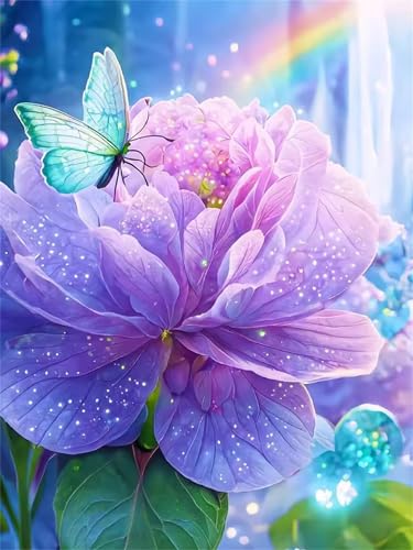 Rosa Blumenregenbogen - Puzzles für Erwachsene,Puzzle 120 Teile, Puzzle 25x20 cm DIY - Puzzles für Heimdekoration, Familienpuzzle für Erwachsene und Kinder von Cekog
