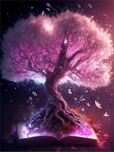 Rosa Lebensbaum - Puzzles für Erwachsene,Puzzle 120 Teile, Puzzle 25x20 cm DIY - Puzzles für Heimdekoration, Familienpuzzle für Erwachsene und Kinder von Cekog