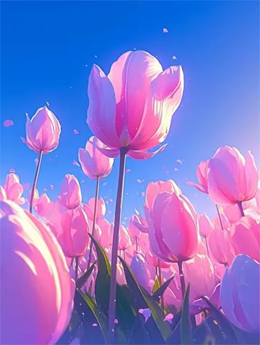 Rosa Tulpen - Puzzles für Erwachsene,Puzzle 300 Teile, Puzzle 40x28 cm DIY - Puzzles für Heimdekoration, Familienpuzzle für Erwachsene und Kinder von Cekog