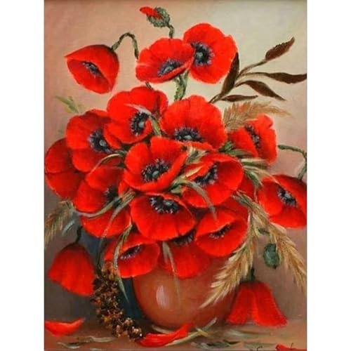 Roter Mohn - Puzzles für Erwachsene,Puzzle 1500 Teile, Puzzle 87x57 cm DIY - Puzzles für Heimdekoration, Familienpuzzle für Erwachsene und Kinder von Cekog