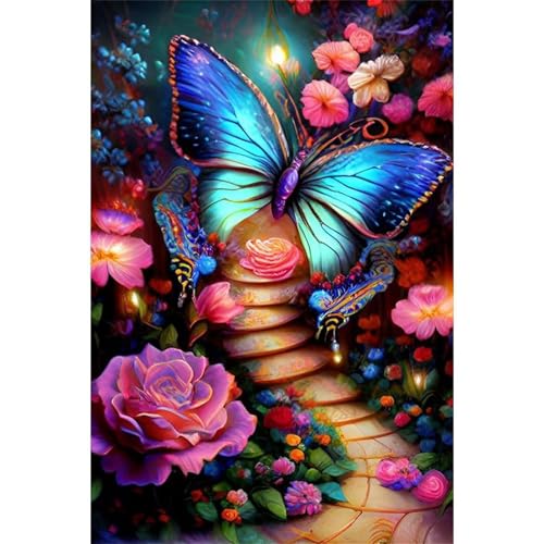 Schmetterlingsblumenleiter - Puzzles für Erwachsene,Puzzle 500 Teile, Puzzle 38x52 cm DIY - Puzzles für Heimdekoration, Familienpuzzle für Erwachsene und Kinder von Cekog
