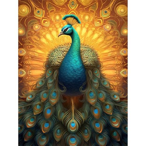 Schöner grüner Pfau - Puzzles für Erwachsene,Puzzle 1000 Teile, Puzzle 50x75 cm DIY - Puzzles für Heimdekoration, Familienpuzzle für Erwachsene und Kinder von Cekog