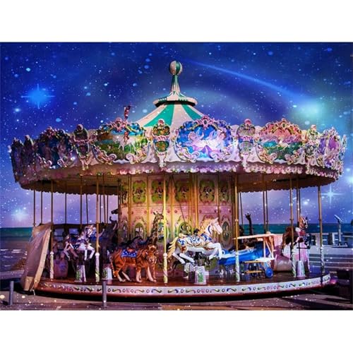 Schönes Karussell - Puzzles für Erwachsene,Puzzle 300 Teile, Puzzle 40x28 cm DIY - Puzzles für Heimdekoration, Familienpuzzle für Erwachsene und Kinder von Cekog