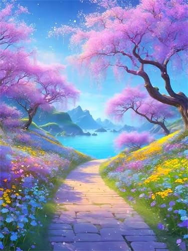 Seeblick - Puzzles für Erwachsene,Puzzle 1000 Teile, Puzzle 50x75 cm DIY - Puzzles für Heimdekoration, Familienpuzzle für Erwachsene und Kinder von Cekog