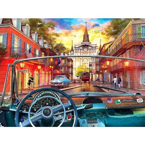 Stadtstraßenbahn - Puzzles für Erwachsene,Puzzle 200 Teile, Puzzle 35x25 cm DIY - Puzzles für Heimdekoration, Familienpuzzle für Erwachsene und Kinder von Cekog