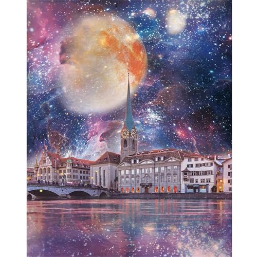 Sternenstadt - Puzzles für Erwachsene,Puzzle 1000 Teile, Puzzle 50x75 cm DIY - Puzzles für Heimdekoration, Familienpuzzle für Erwachsene und Kinder von Cekog