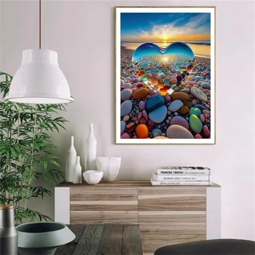 Strandherzstein - Puzzles für Erwachsene,Puzzle 1200 Teile, Puzzle 50x75 cm DIY - Puzzles für Heimdekoration, Familienpuzzle für Erwachsene und Kinder von Cekog