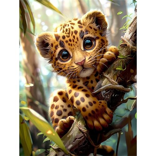 Süßer Kleiner Leopard - Puzzles für Erwachsene,Puzzle 1500 Teile, Puzzle 87x57cm, DIY-Puzzles für Heimdekoration, Familienpuzzle für Erwachsene und Kinder von Cekog