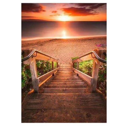 Sunset Beach Stufen - Puzzles für Erwachsene,Puzzle 500 Teile, Puzzle 38x52 cm DIY - Puzzles für Heimdekoration, Familienpuzzle für Erwachsene und Kinder von Cekog