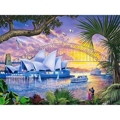 Sydney Opera House - Puzzles für Erwachsene,Puzzle 500 Teile, Puzzle 38x52 cm DIY - Puzzles für Heimdekoration, Familienpuzzle für Erwachsene und Kinder von Cekog