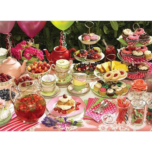 Teeparty - Puzzles für Erwachsene,Puzzle 300 Teile, Puzzle 40x28 cm DIY - Puzzles für Heimdekoration, Familienpuzzle für Erwachsene und Kinder von Cekog