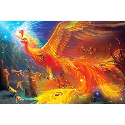 Tier Feuer Phönix - Puzzles für Erwachsene,Puzzle 120 Teile, Puzzle 25x20 cm DIY - Puzzles für Heimdekoration, Familienpuzzle für Erwachsene und Kinder von Cekog