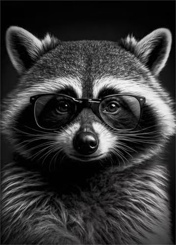 Tier Waschbär - Puzzles für Erwachsene,Puzzle 1000 Teile, Puzzle 50x75 cm DIY - Puzzles für Heimdekoration, Familienpuzzle für Erwachsene und Kinder von Cekog