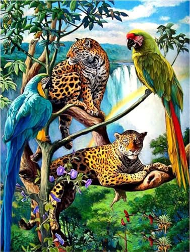 Tiere Papagei Tiger - Puzzles für Erwachsene,Puzzle 1200 Teile, Puzzle 50x75 cm DIY - Puzzles für Heimdekoration, Familienpuzzle für Erwachsene und Kinder von Cekog