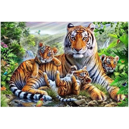 Tigerfamilie - Puzzles für Erwachsene,Puzzle 500 Teile, Puzzle 38x52 cm DIY - Puzzles für Heimdekoration, Familienpuzzle für Erwachsene und Kinder Tigerfamilie - Puzzles für Erwachsene,Puzzle 500 Teile, Puzzle 38x52 cm DIY - Puzzles für Heimdekoration, Familienpuzzle für Erwachsene und Kinder von Cekog