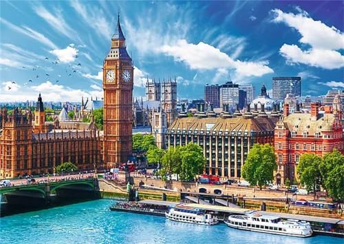 Tower von London - Puzzles für Erwachsene,Puzzle 120 Teile, Puzzle 25x20 cm DIY - Puzzles für Heimdekoration, Familienpuzzle für Erwachsene und Kinder von Cekog