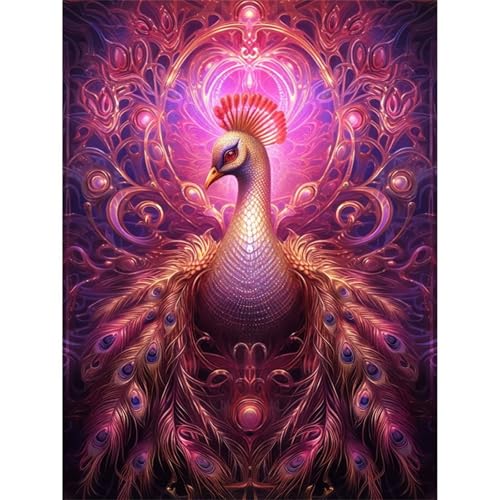 Verträumter rosa Pfau - Puzzles für Erwachsene,Puzzle 120 Teile, Puzzle 25x20 cm DIY - Puzzles für Heimdekoration, Familienpuzzle für Erwachsene und Kinder von Cekog