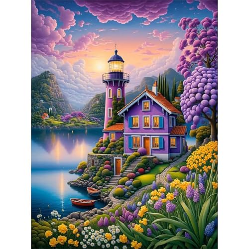 Villa am Meer - Puzzles für Erwachsene,Puzzle 1000 Teile, Puzzle 50x75cm, DIY-Puzzles für Heimdekoration, Familienpuzzle für Erwachsene und Kinder von Cekog