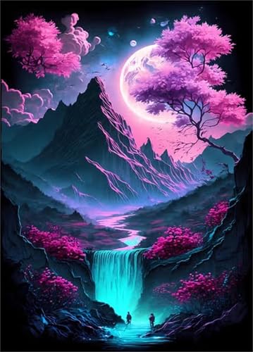 Wasserfälle Berg - Puzzles für Erwachsene,Puzzle 700 Teile, Puzzle 38x52 cm DIY - Puzzles für Heimdekoration, Familienpuzzle für Erwachsene und Kinder von Cekog