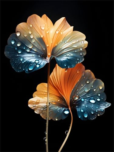 Wassertropfen Ginkgo Biloba - Puzzles für Erwachsene,Puzzle 200 Teile, Puzzle 35x25 cm DIY - Puzzles für Heimdekoration, Familienpuzzle für Erwachsene und Kinder von Cekog