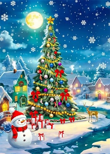 Weihnachtsschneelandschaft - Puzzles für Erwachsene,Puzzle 500 Teile, Puzzle 38x52 cm DIY - Puzzles für Heimdekoration, Familienpuzzle für Erwachsene und Kinder von Cekog