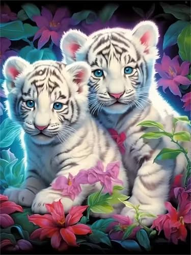 Weiße Tiger - Puzzles für Erwachsene,Puzzle 1200 Teile, Puzzle 50x75 cm DIY - Puzzles für Heimdekoration, Familienpuzzle für Erwachsene und Kinder von Cekog
