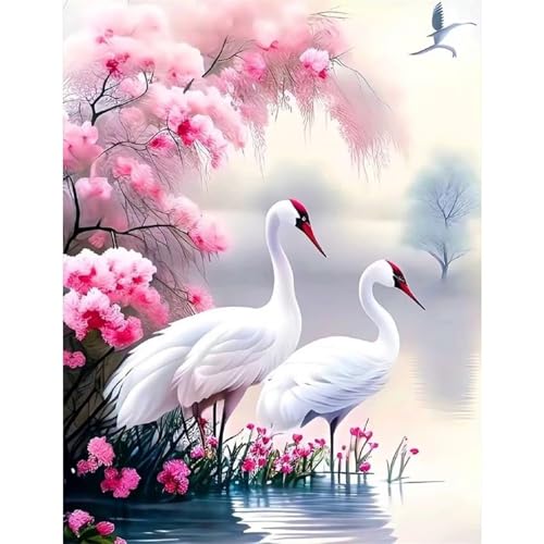 Weißer Kranich - Puzzles für Erwachsene,Puzzle 120 Teile, Puzzle 25x20 cm DIY - Puzzles für Heimdekoration, Familienpuzzle für Erwachsene und Kinder von Cekog
