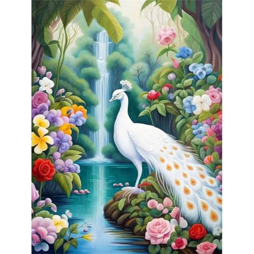 Weißer Pfau - Puzzles für Erwachsene,Puzzle 1500 Teile, Puzzle 87x57 cm DIY - Puzzles für Heimdekoration, Familienpuzzle für Erwachsene und Kinder von Cekog