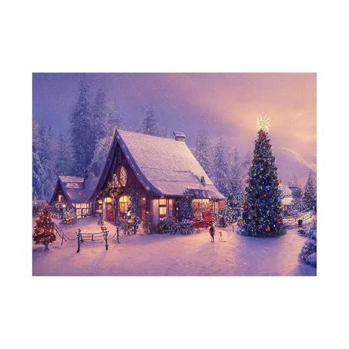 Winterlandschaft - Puzzles für Erwachsene,Puzzle 1500 Teile, Puzzle 87x57 cm DIY - Puzzles für Heimdekoration, Familienpuzzle für Erwachsene und Kinder von Cekog