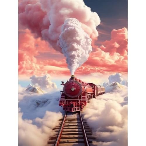 Wolkennebelzug - Puzzles für Erwachsene,Puzzle 300 Teile, Puzzle 40x28 cm DIY - Puzzles für Heimdekoration, Familienpuzzle für Erwachsene und Kinder von Cekog
