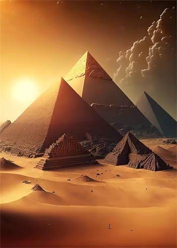 Wüstenpyramide - Puzzles für Erwachsene,Puzzle 1000 Teile, Puzzle 50x75 cm DIY - Puzzles für Heimdekoration, Familienpuzzle für Erwachsene und Kinder von Cekog