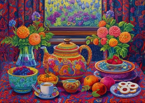 Zeit für Tee - Puzzles für Erwachsene,Puzzle 300 Teile, Puzzle 40x28 cm DIY - Puzzles für Heimdekoration, Familienpuzzle für Erwachsene und Kinder Zeit für Tee - Puzzles für Erwachsene,Puzzle 300 Teile, Puzzle 40x28 cm DIY - Puzzles für Heimdekoration, Familienpuzzle für Erwachsene und Kinder von Cekog