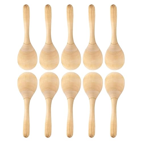 Celabie 10 Stück Maracas Hand Percussion Rasseln DIY Maracas mit Klarem Blasklang für Musik Partygeschenke Einfach zu Verwendendes von Celabie