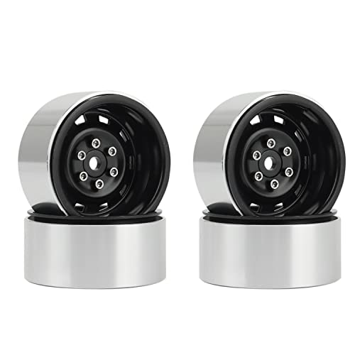 Celabie 4 STÜCKE 1,9 Metall Beadlock Radnabenfelge für 1/10 RC Crawler Auto Schwarz von Celabie