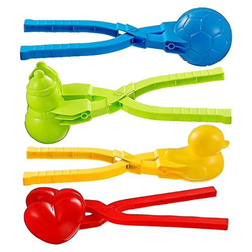 Celabie 4 StüCk Schneeball Maker Spielzeug Schnee Spielzeug Kit Schneeball Maker Clip SphäRische Ente Schneemann Schneeball Maker Schnee Ball Clip von Celabie