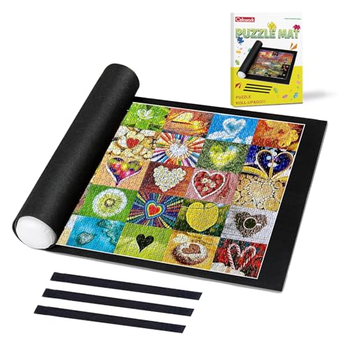 Celawork Puzzlematte für Puzzles,Jigsaw Rolls,mit bis 1000 Puzzle Teile Puzzle Pad Puzzleunterlage Puzzle Rollmatte,praktisches Zubehör zur Aufbewahrung von Puzzles von Celawork