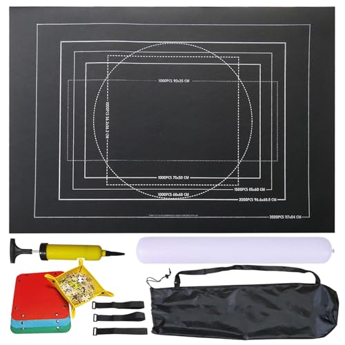 Celawork Puzzlematte für bis zu 3000 Teile - Jigsaw Rolls, Puzzleunterlage, Rollmatte - Praktisches Zubehör zur Aufbewahrung (Schwarz) von Celawork