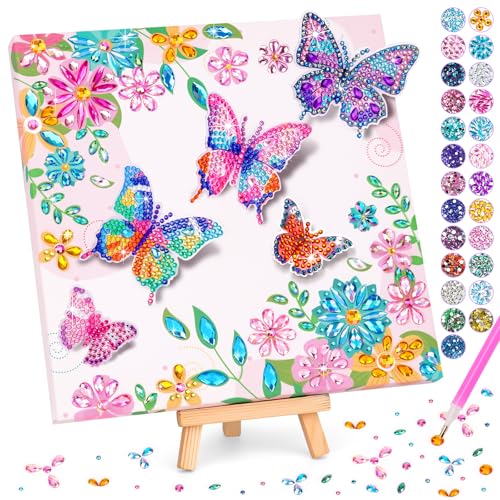 Diamond Painting Kinder: Geschenke für Mädchen 7 8 9 10 11 Jahre, Basteln Mädchen 6-12 Jahre Diamant Schmetterlings mit Holzrahmen Kreative Spielzeug ab 5 Jahre Kindergeburtstag Zimmerdekoration Diamond Painting Kinder: Geschenke für Mädchen 7 8 9 10 11 Jahre, Basteln Mädchen 6-12 Jahre Diamant Schmetterlings mit Holzrahmen Kreative Spielzeug ab 5 Jahre Kindergeburtstag Zimmerdekoration von Celecstan