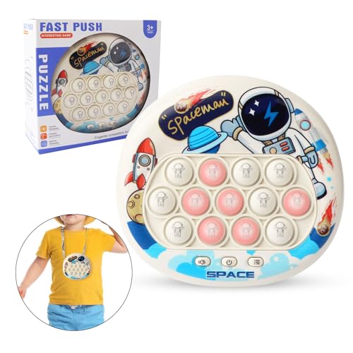 Quick Push Spiel 13Tasten 200 Levels Bubble Sensory Squeeze Toys 4 Modi Astronauten Pop it Elektronisches Spiel für 3 4 5 6 7 8 9 10 11 12 Jährige Jungen & Mädchen & Teenager, Bär Pop It Spiel Quick Push Spiel 13Tasten 200 Levels Bubble Sensory Squeeze Toys 4 Modi Astronauten Pop it Elektronisches Spiel für 3 4 5 6 7 8 9 10 11 12 Jährige Jungen & Mädchen & Teenager, Bär Pop It Spiel von Celeraur