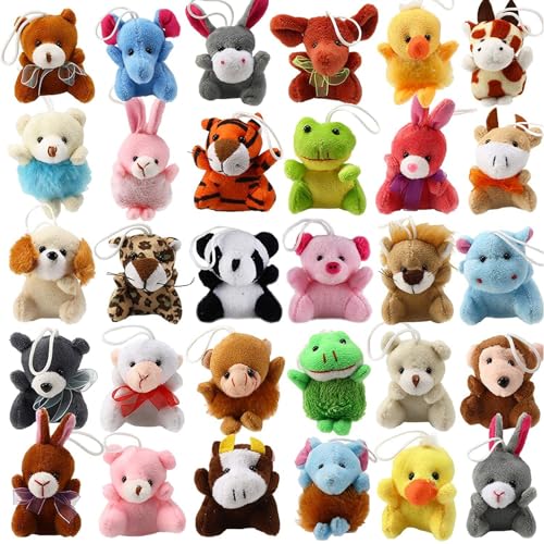 Celestia 30 Pack Mini Plüschtiere Set, Kuscheltier Tiere Schlüsselring Anhänger, Mini Plüsch Schlüsselanhänger Kinder, plüsch schlüsselanhänger für Kinder Osterspiele Klassenzimmer Preise Celestia 30 Pack Mini Plüschtiere Set, Kuscheltier Tiere Schlüsselring Anhänger, Mini Plüsch Schlüsselanhänger Kinder, plüsch schlüsselanhänger für Kinder Osterspiele Klassenzimmer Preise von Celestia