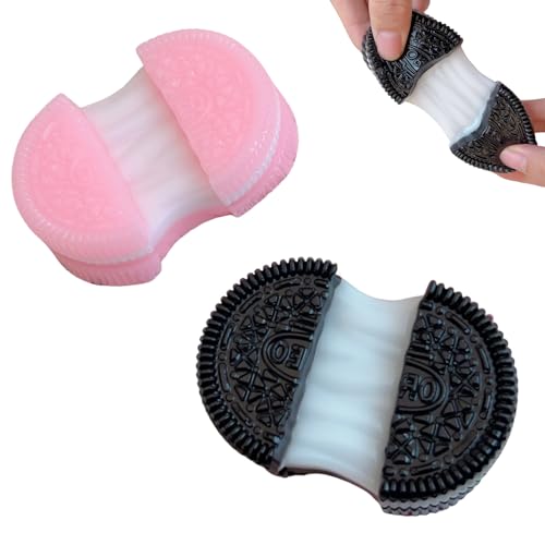 2 Stück Taba Squishy Anti-Stress Spielzeug, Stressabbauspielzeug Keks, Emotionen Freisetzen, Geeignet für Erwachsene und Kinder von Celiodd