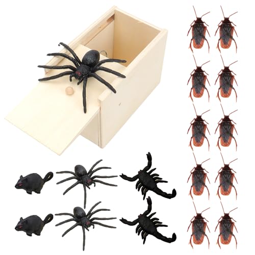 Celiodd Spinne in Der Box,Spider Prank Box,Scherzartikel Spinne,Spider Prank Toy Mit Ersatzkäfer 6 Stück Und Kakerlake 10 Stück,Für Kinder Erwachsene Halloween Party Favors Gifts Celiodd Spinne in Der Box,Spider Prank Box,Scherzartikel Spinne,Spider Prank Toy Mit Ersatzkäfer 6 Stück Und Kakerlake 10 Stück,Für Kinder Erwachsene Halloween Party Favors Gifts von Celiodd