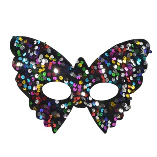 Celucke Venezianische Maske Damen Augenmaske Schmetterlingsform Diamantmaske Maskerade Prinzessin Maske für Halloween Karneval Abendkleid Tanz Ball Party Cosplay von Celucke