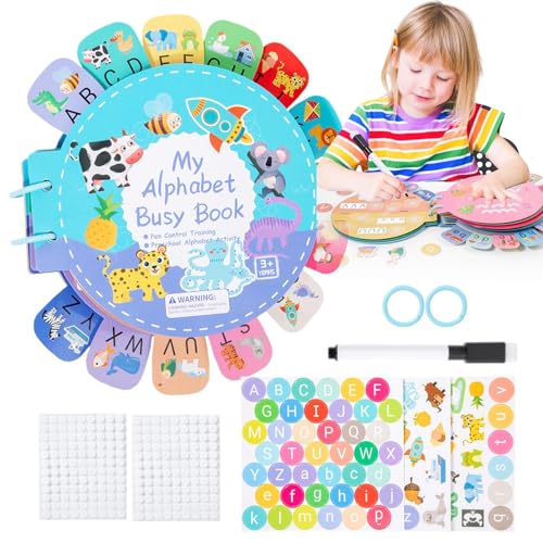Celuicion Alphabet Bücher, Alphabet -Matching Toy | Buchstabenlernbuch - Alphabet -Matching -Spiel, pädagogische Frühkind -Entwicklungsspielzeug für Heimreiseschule von Celuicion