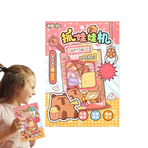 Celuicion Capybara-Klauenmaschine, Capybara-Spielzeug-Klauenmaschine - Handgefertigte Capybara -Spielmaschine - Greifmaschinenspielzeug, Papierkrallenmaschine, Drehmaschinenspielzeug Celuicion Capybara-Klauenmaschine, Capybara-Spielzeug-Klauenmaschine - Handgefertigte Capybara -Spielmaschine - Greifmaschinenspielzeug, Papierkrallenmaschine, Drehmaschinenspielzeug von Celuicion
